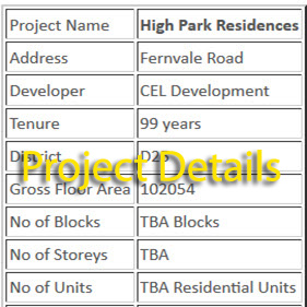 High Park Residences Project Details